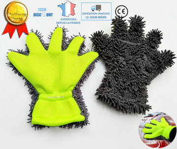 TD® Gant de lavage voiture microfibres auto lavage nettoyage chiffon véhicule nettoyage doux carrosserie moto polissage résistant
